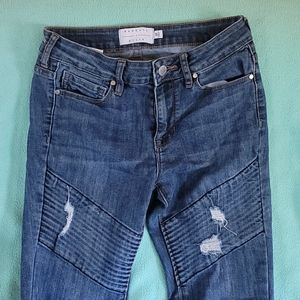 Kendall and Kylie Moto style holey jeans